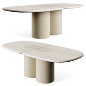 Carpanese Home LADYBUG TRAVERTINO Dining Table