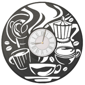 Виниловые настенные часы кофе-брейк