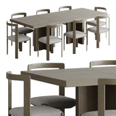 Стол TA01 by NW.Bureau со стульями "Мотыга" CH02 by NW.Bureau 008