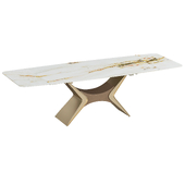 Richard, folding table with 3D glass