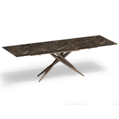 Festa, folding table with ceramic top