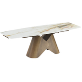 Mirabel, folding table with 3D glass