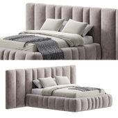 Areli GrayBlue Velvet bed