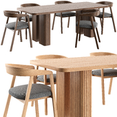 Dining table Lazar by Laredoute and chair Placido by Litook