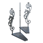 Details for a spiral staircase - step and baluster "Viking"