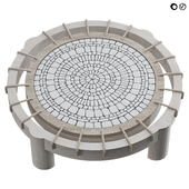 Piatro Mosaic Coffee Table With Rope