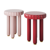 Biscotto Ceramic Stool and Side Table by Studio Yellowdot