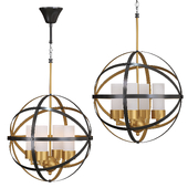 731147 (SD1356/4) Chandelier CERO 4x40W E14 BLACK/GOLD/WHITE