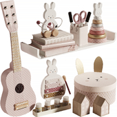 Jabadabado Bunny Wooden Toys, Decoration and Storage for kids