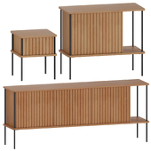 Maya sideboard and bedside drawer by Tamo