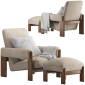 West Elm Nils Chair and Ottoman