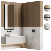 Мебель для ванной комнаты 09 модульная в современном стиле минимализм