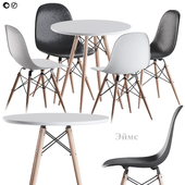 Kitchen table and chair Eames