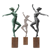Dancing woman figure sculpture