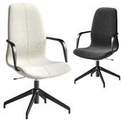 Conference chair with armrests Gunnared dark gray black
