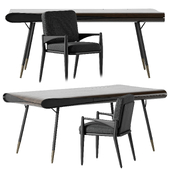 Roche Bobois - Calligraphie Table & cb2 - Palmas Chair
