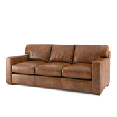 Crate & Barrel / Axis Leather 3-seat sofa