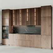 Dark wood kitchen