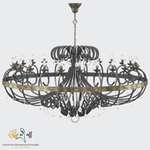 Large chandelier RS109/24 Zoe with crystal forging style