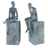Concrete men figurines set