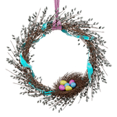 Willow wreath with nest