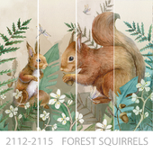 Wallpapers/Forest Squirrels/Designer Wallpaper/Panels/Photo Wallpaper/Fresco
