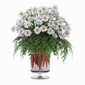 Bouquet of daisies and carrots