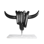 Bull horns abstract sculpture