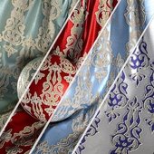 Damask Jacquard Brocade Fabric material (in 4 color themes) -04