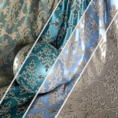 Damask Jacquard Brocade Fabric material (in 4 color themes) -05