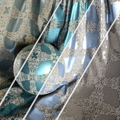 Damask Jacquard Brocade Fabric material (in 4 color themes) -06
