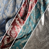 Damask Jacquard Brocade Fabric material (in 4 color themes) -07