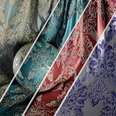 Damask Jacquard Brocade Fabric material (in 4 color themes) -10