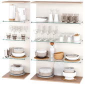Dishes for kitchen displays and cabinets