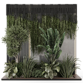 Indoor Wall Vertical Garden in Concrete Base - Set 2149