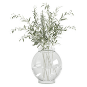 olive bouquet 30 in glass vase