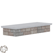 OM "RocArt" Element of a prefabricated Patio complex made of artificial stone