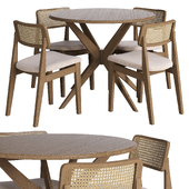 Table Olsen with Chairs Nant by Deephouse