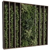 Vertical Wall Garden With Wooden frame - Ivy partition of indoor plant 81