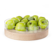 Serving dish on a stand Lotta D31 cm, LSA International with green apples