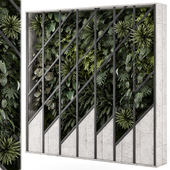 Indoor Wall Vertical Garden in Metal Base - Set 2166