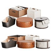 Set of baskets for storing clothes