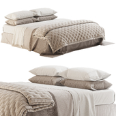 Linen Bedding with Quilted Plaid