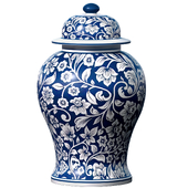Декоративная итальянская фарфоровая имбирная ваза,вазон,горшок,урна,банка в Китайском стиле с цветочным рисунком