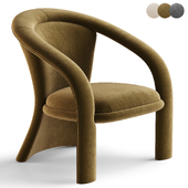 Postmodern Carson’s Sculptural armchair Green Velvet