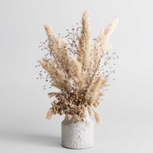 pampas dry flowers in a concrete vase bouquet 53