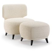 Odalie armchair and ottoman by laredoute