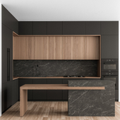 Kitchen Modern - Wood and Black 136
