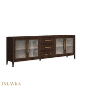 OM Sideboard with drawers glass 4-door in minimalist style