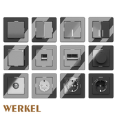 ОМ Акриловые розетки и выключатели Werkel (графит)